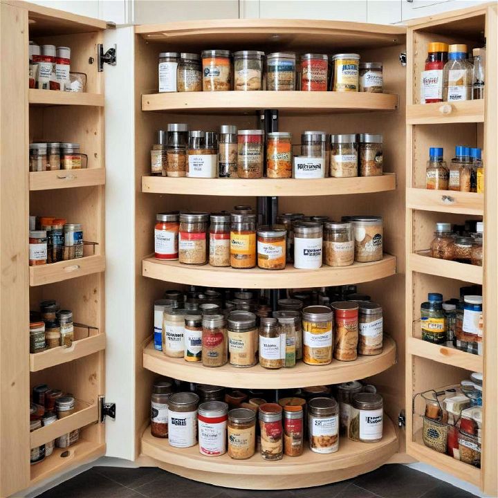 rotating carousel for open pantry