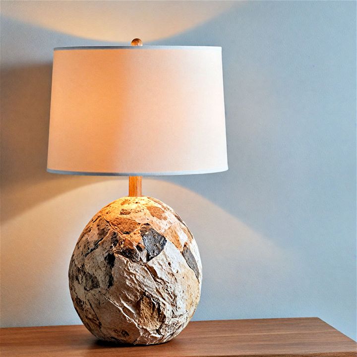 rough stone lamp for an ambient glow
