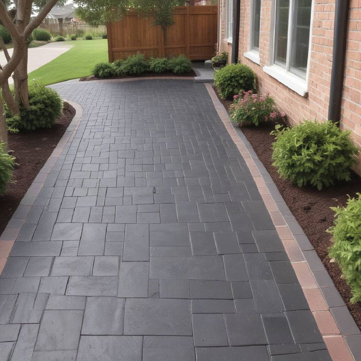 rubber paver walkway idea