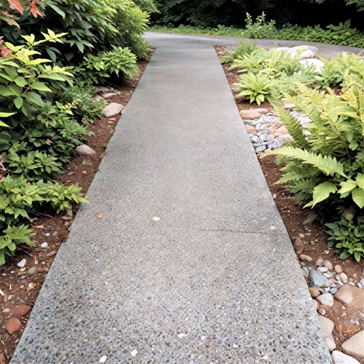 rustic charm exposed aggregate walkways