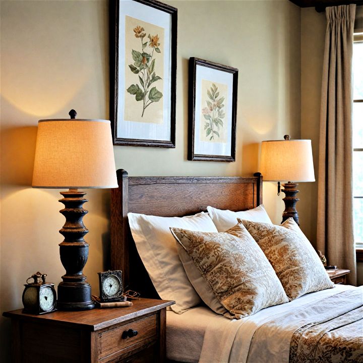 rustic charm lamps for cottagecore bedroom