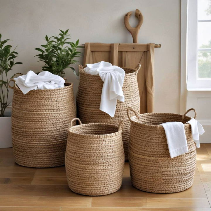 rustic charm seagrass laundry baskets