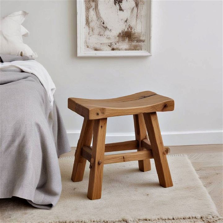 rustic charm wooden stool
