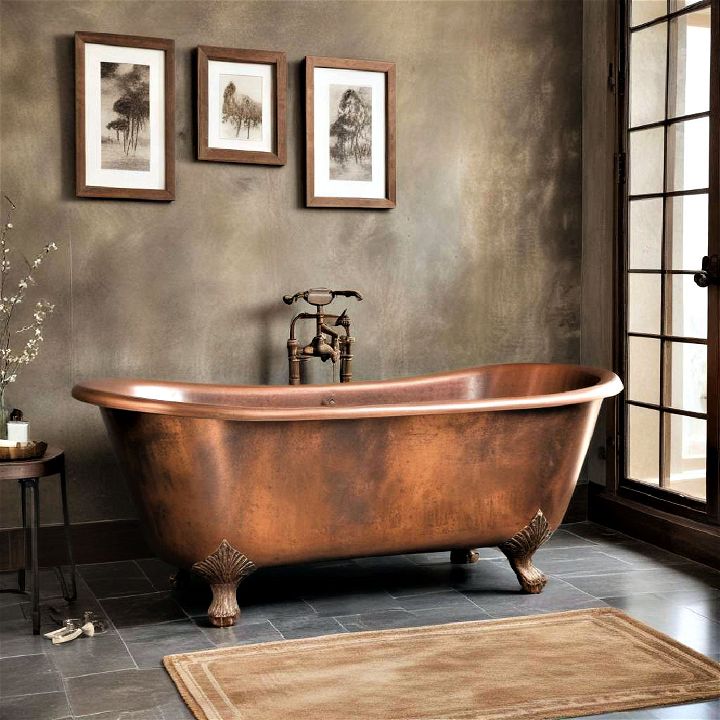 rustic copper bathtub