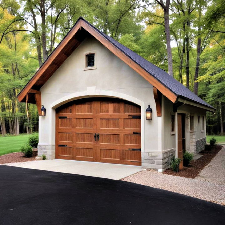 rustic detached garage