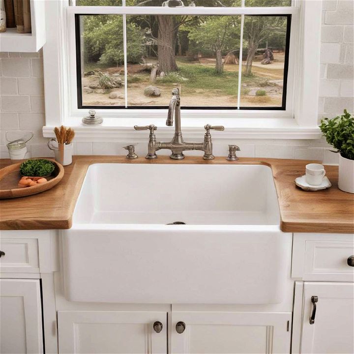 rustic farmhouse sink for kitchen