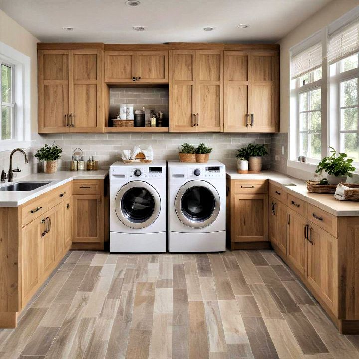 rustic flooring for laundry room