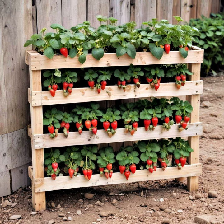 rustic strawberry planter