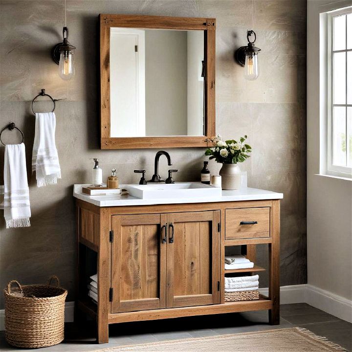 rustic vanity for small bathroom