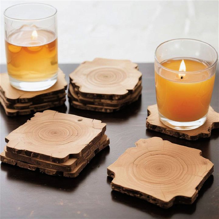 rustic wooden coasters