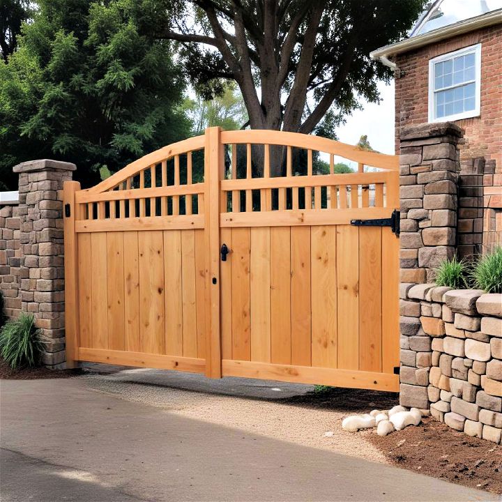 rustic wooden front gate