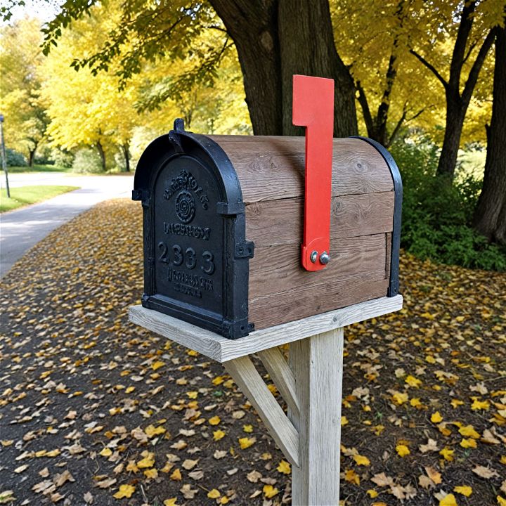 rustic wooden mailbox decor