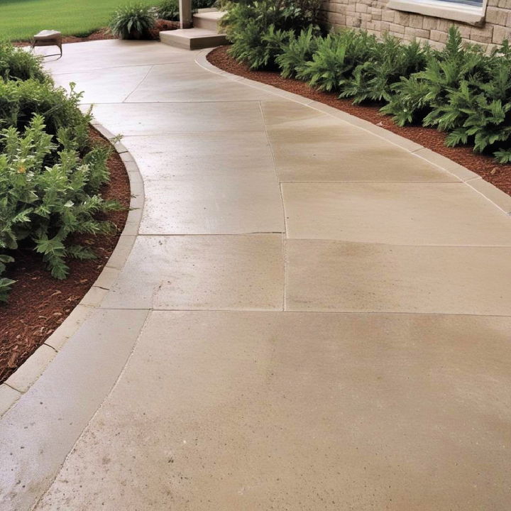 salt finish concrete walkway