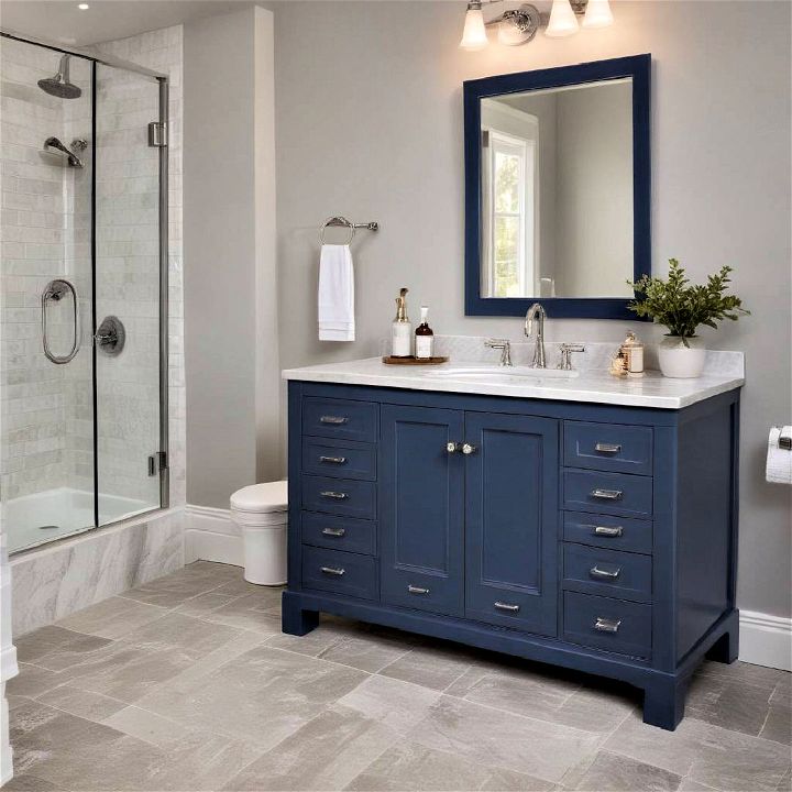 sapphire blue bathroom vanity