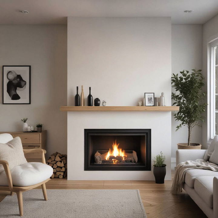 scandinavian gas fireplace