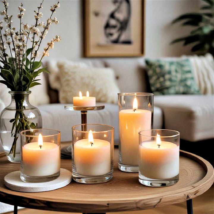 scented candles and diffusers for living room