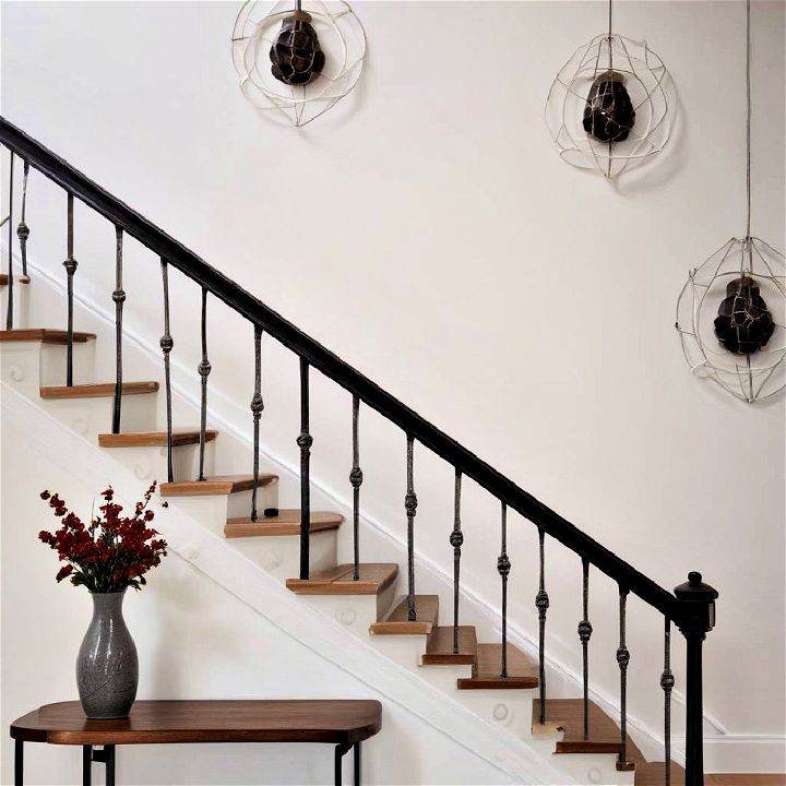 sculptural elements staircase wall