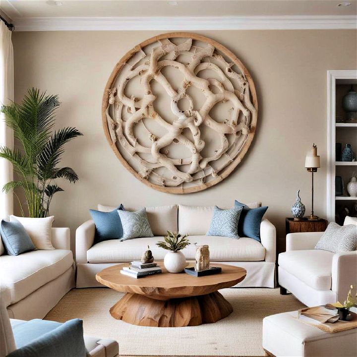 sculpture for coastal living room idea