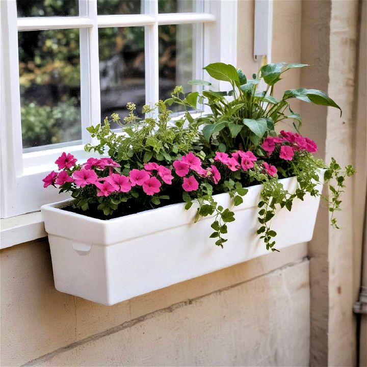 self watering window box design