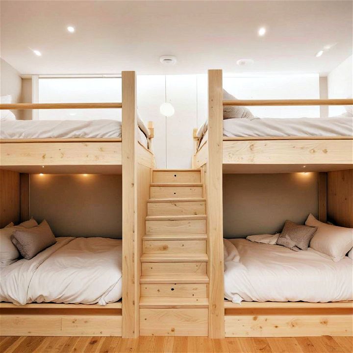 semi private sleeping pods bunk beds