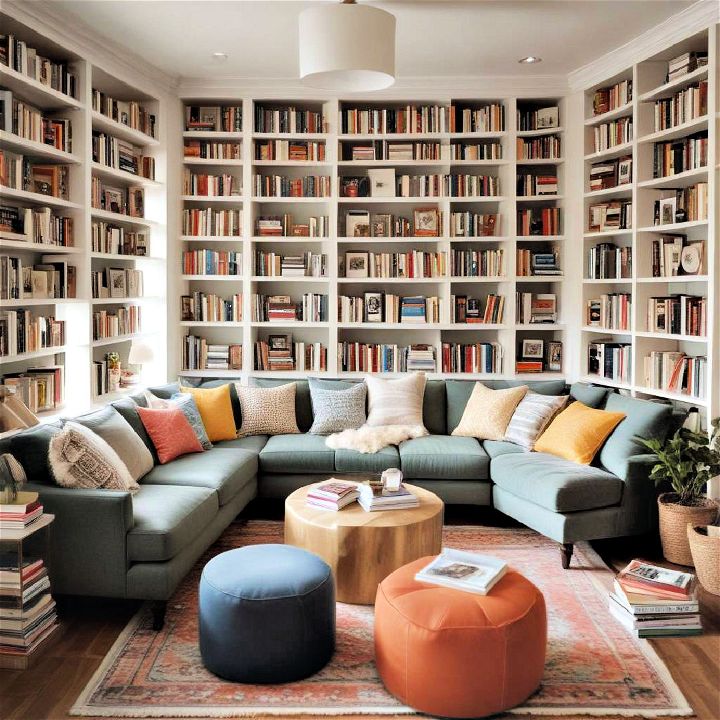 shared family reading nook with seating