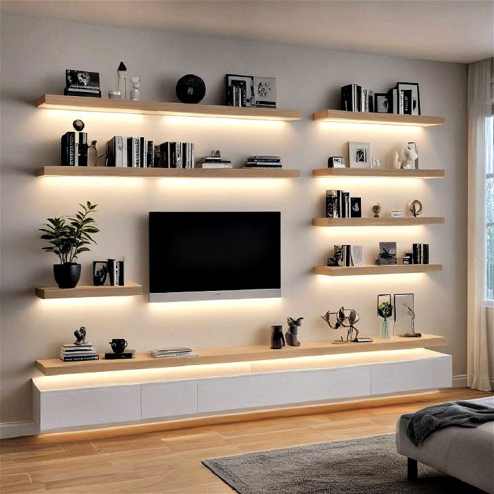 shelving with integrated lighting