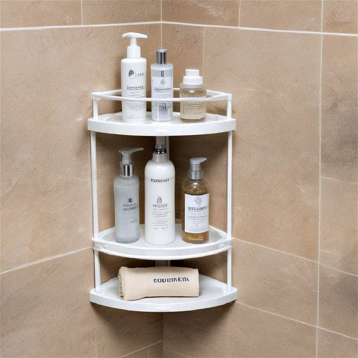 shower storage corner shelf unit