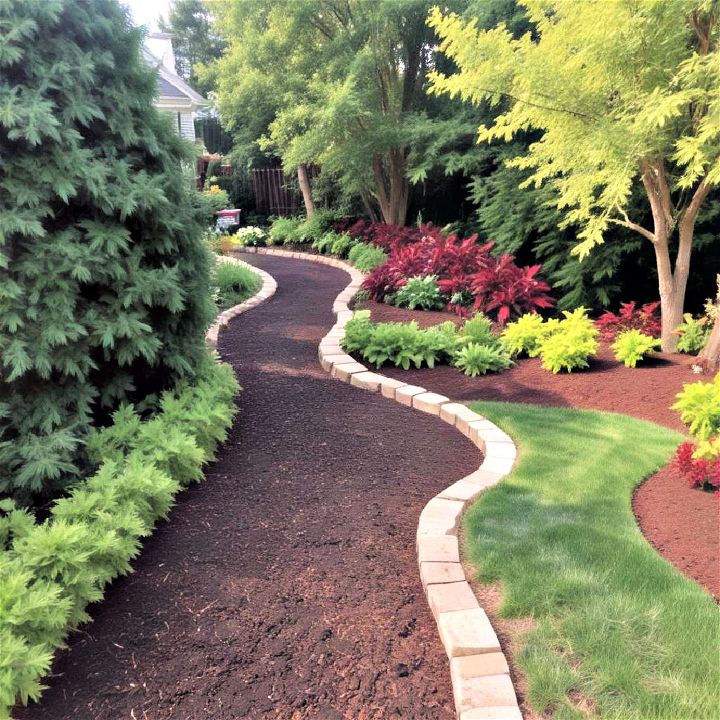 simple and eco friendly mulch walkway
