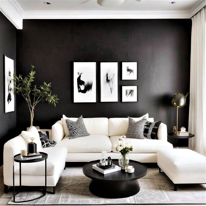 simple black accent wall