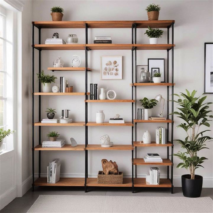 simple freestanding shelves