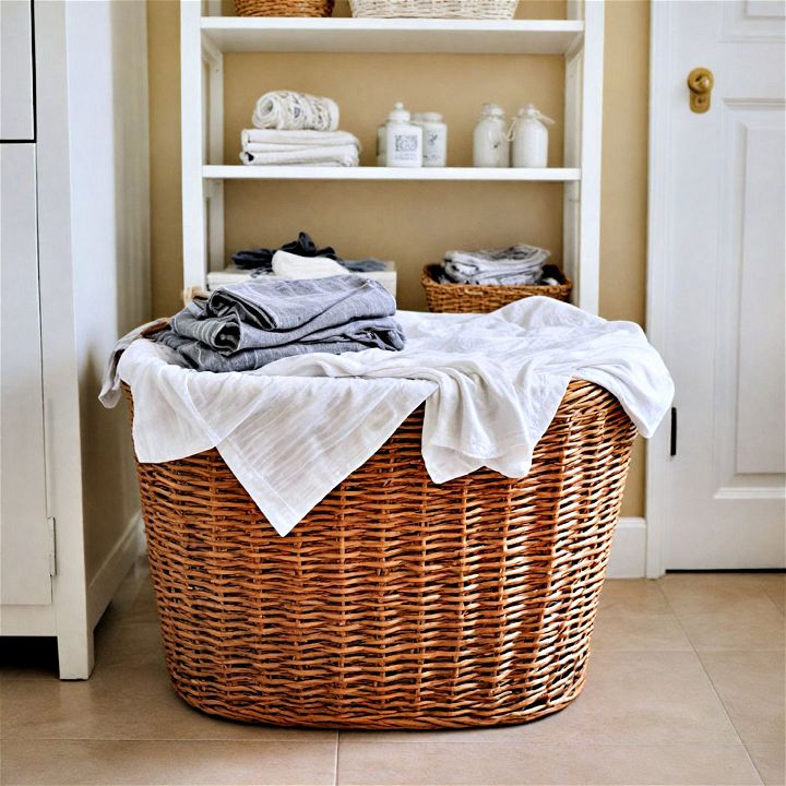 simple guest room laundry basket