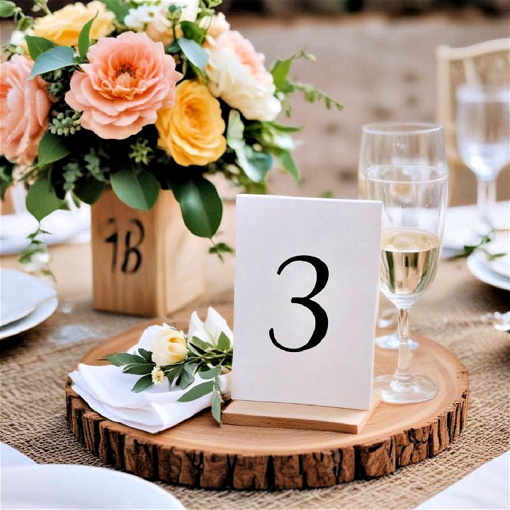 simple hand painted table number