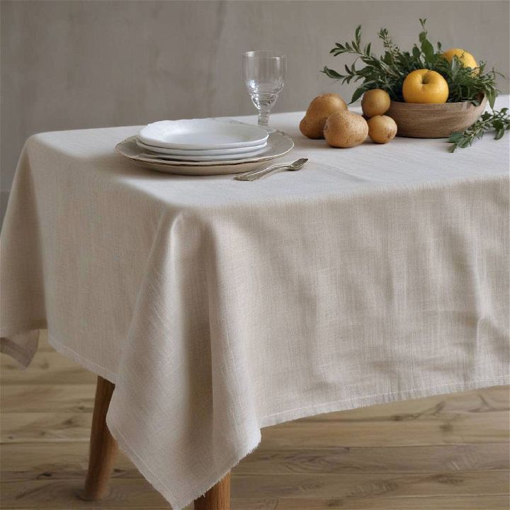 simple linen tablecloth