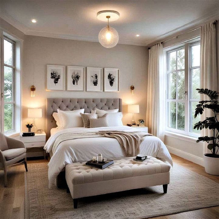 simple seating relaxing bedroom