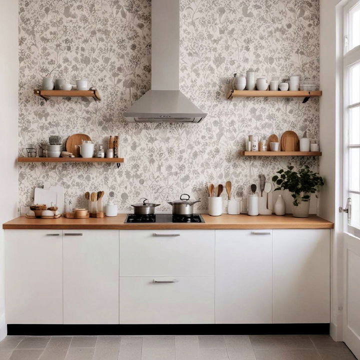 simple with scandinavian inspired wallpaper