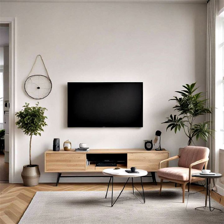 simplify tech for minimalist living room