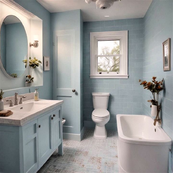 sky blue bathroom color