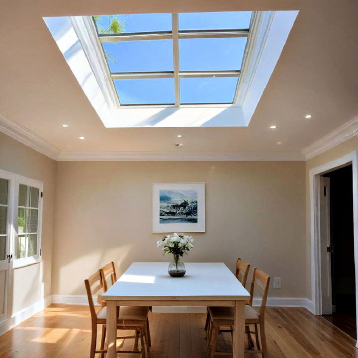 skylight within a tray ceiling