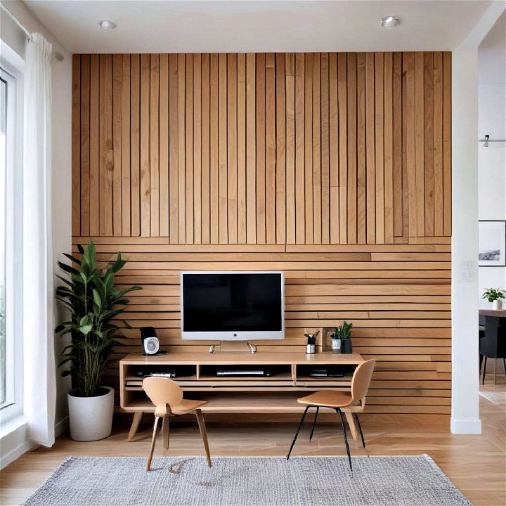 slat wall with integrated technology idea
