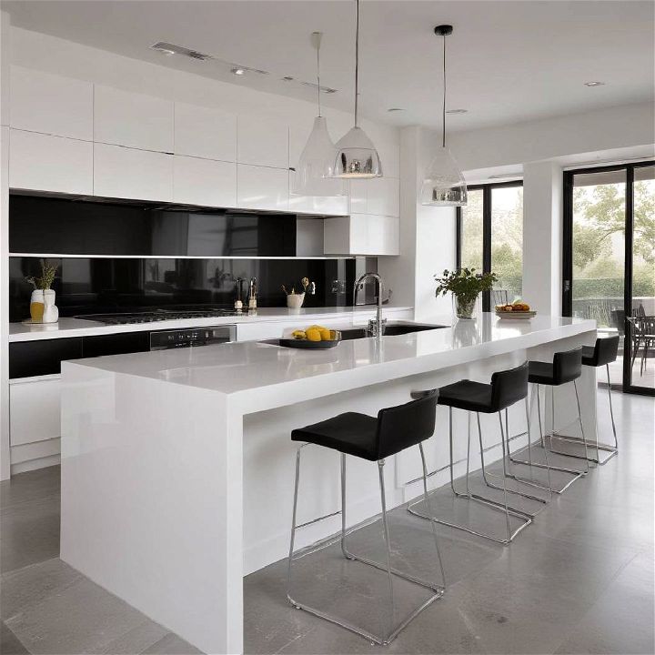 sleek and contemporary kitchen