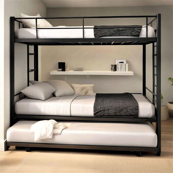 sleek and modern metal bunk bed