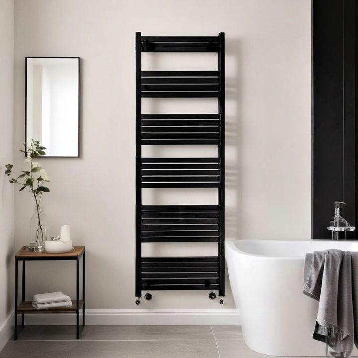 sleek black radiator heating solution