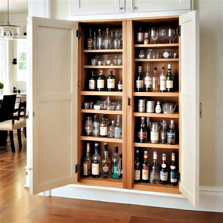 sleek hidden cabinet