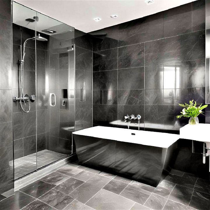 sleek high gloss bathroom tiles