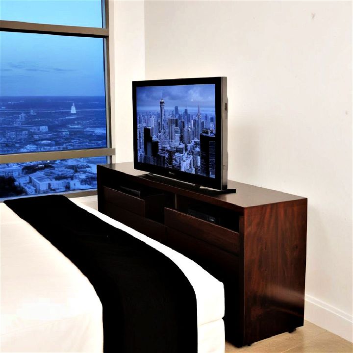 sleek tv lift cabinet solution