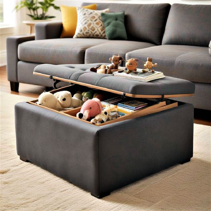 slide out ottoman tray