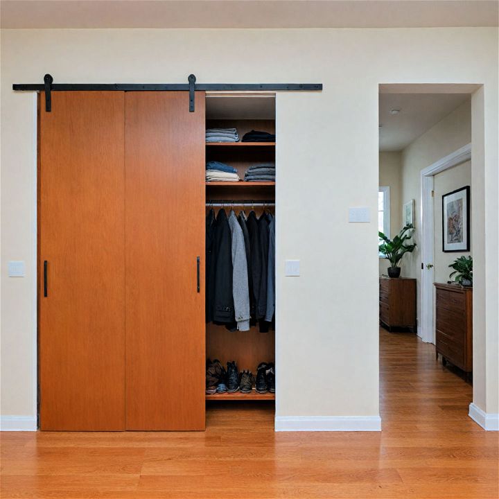sliding doors to free up floor space