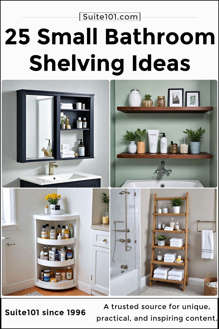 small bathroom shelving ideas to copy