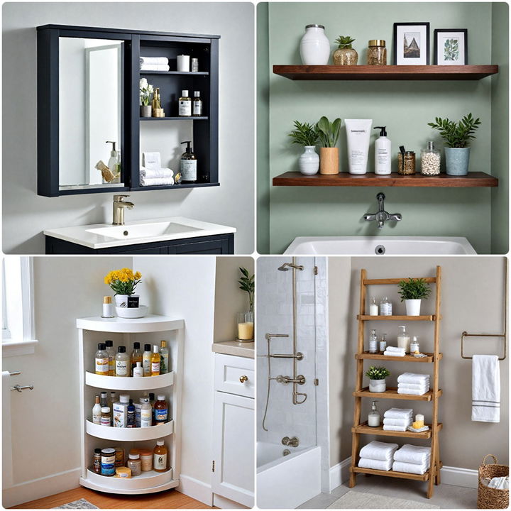 small bathroom shelving ideas