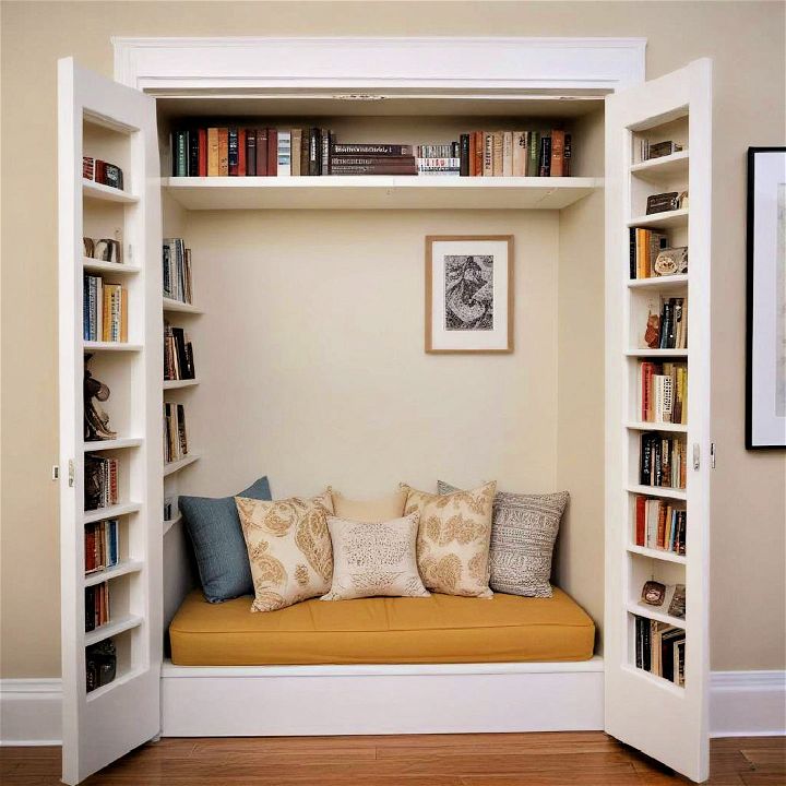 small closet to hidden reading nook